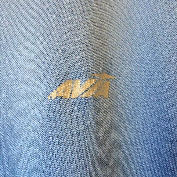 Retro Avia Slinky Sealish Sky Blue V-Neck Workout Tee - Picture 16 of 16